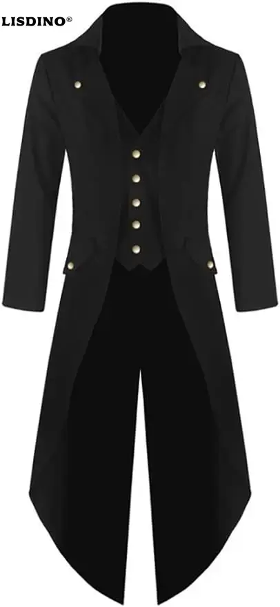 Vintage Victorian Fashion - Erkek Steampunk Gotik Ceket Viktorya Dönemi