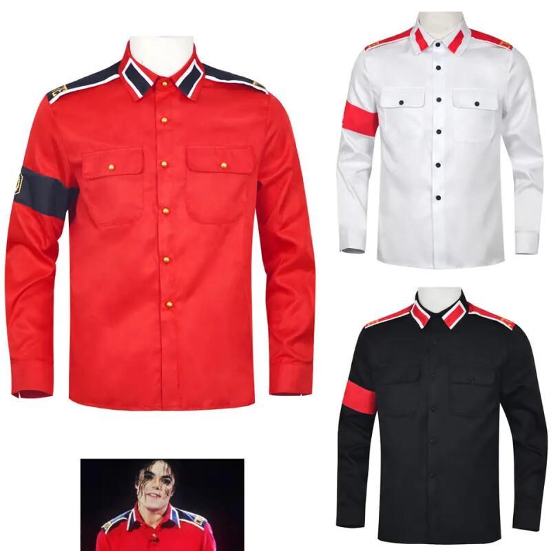 Vintage Victorian Fashion - Michael Jackson Savaş Karşıtı Askeri Gömlek