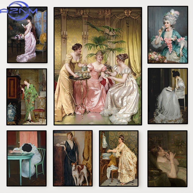 Vintage Victorian Fashion - Rönesans Kadın Portre Posteri Vintage Victoria