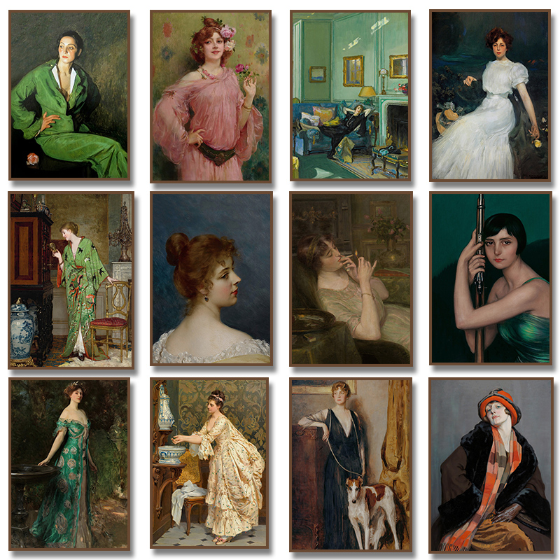 Vintage Victorian Fashion - Rönesans Kadın Portre Posteri Vintage Viktorya