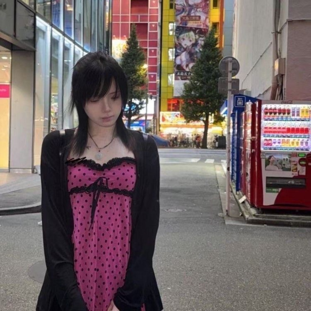Vintage Fashion Outfit - Japon tatlı 2 parça Set kadın