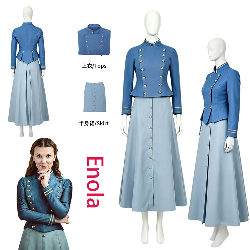 Vintage Victorian Fashion - WHH Movie Enola Cosplay Kostümü Holmes