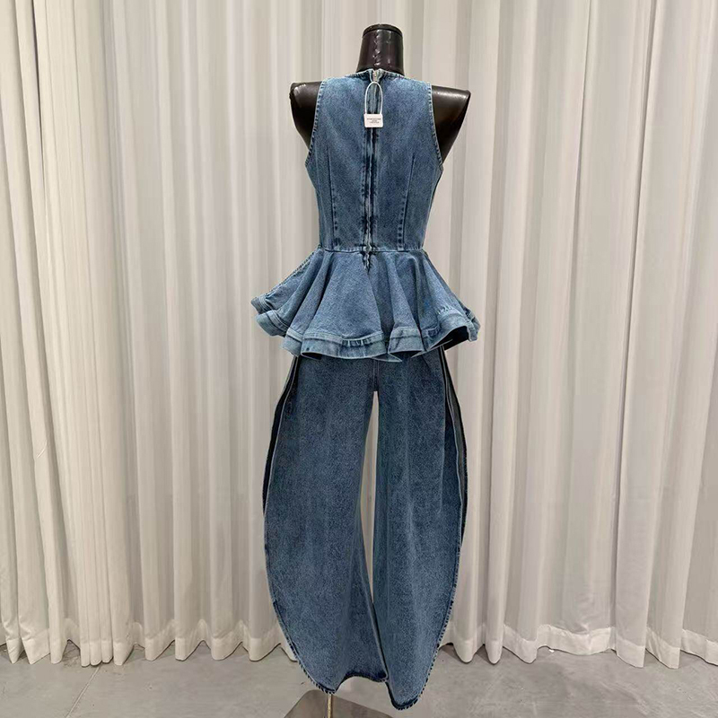 KBQ Mavi Eklemeli Pileli İki P - Vintage Fashion Style Female incelemesi ve fiyatı